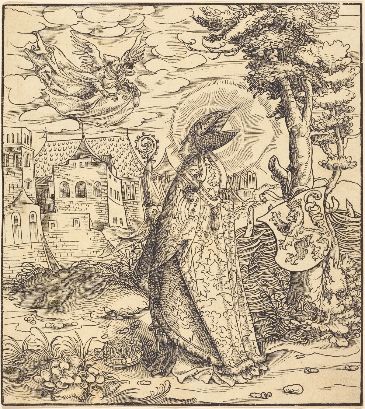 Saint Goericus by Cornelis Liefrinck, after Leonhard Beck