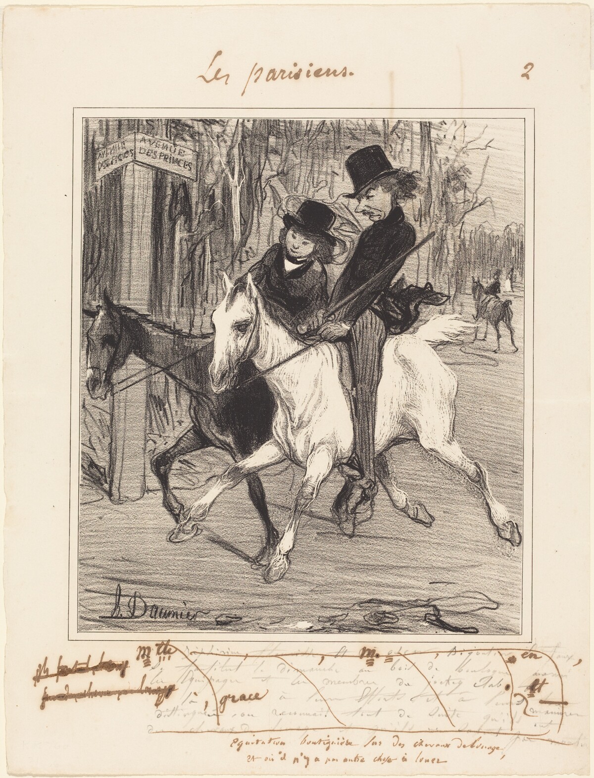 Équitation boutiquière by Honoré Daumier