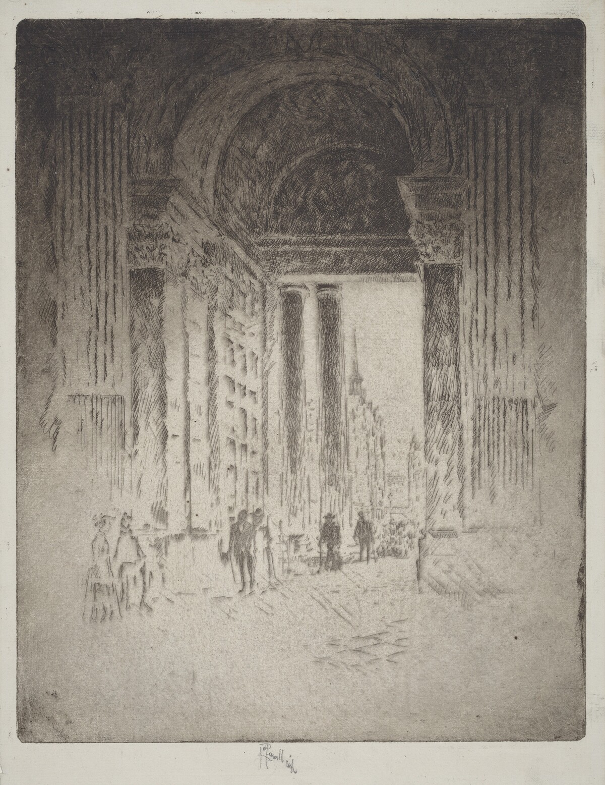 West Door, St. Paul's by Joseph Pennell