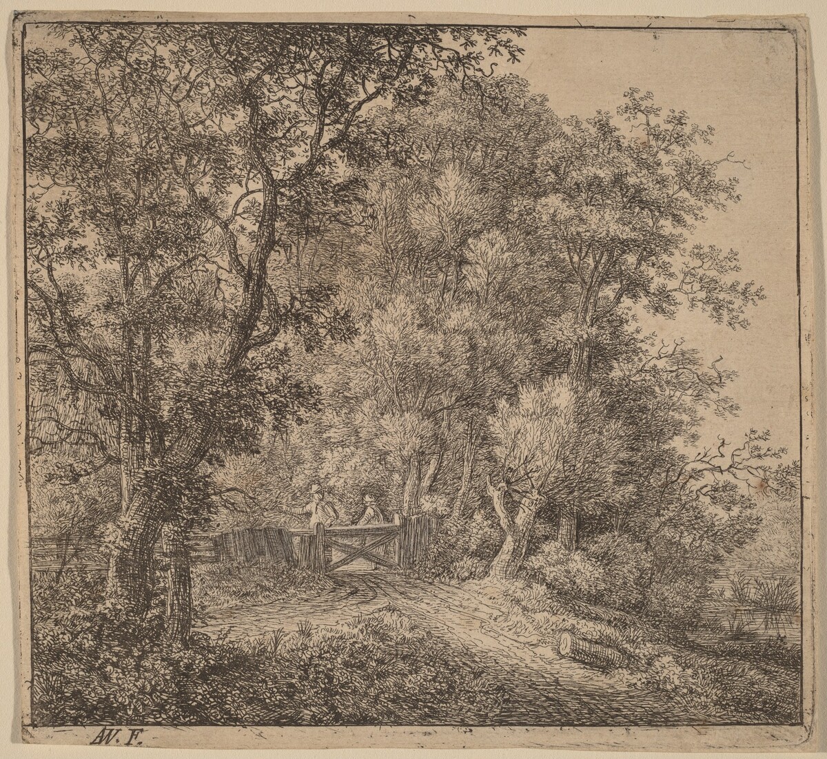 Two Men at a Gate by Anthonie Waterloo