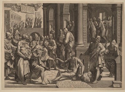 Apostles Peter and John Healing the Paralytic