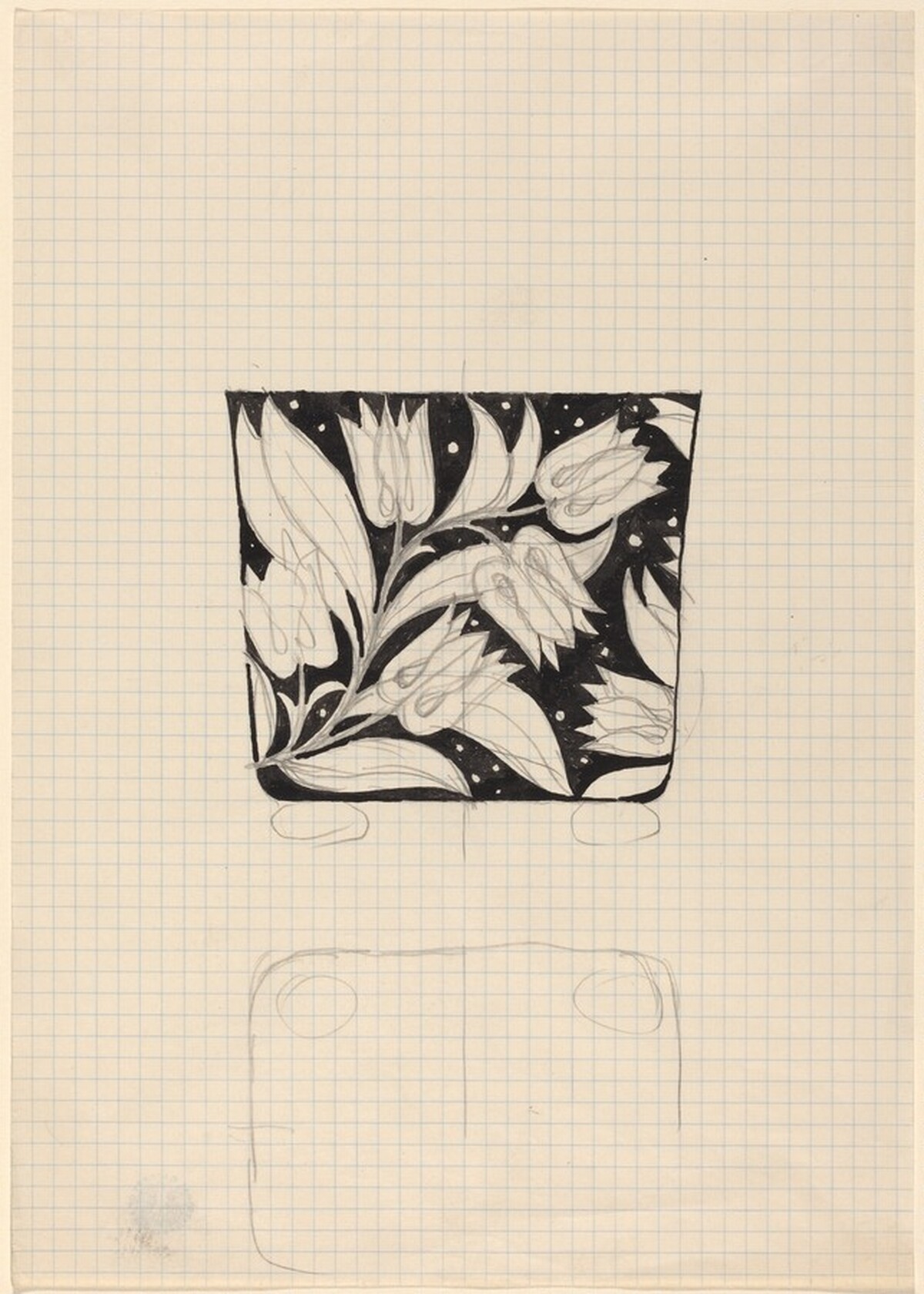 Container, with Floral Pattern by Josef Hoffmann