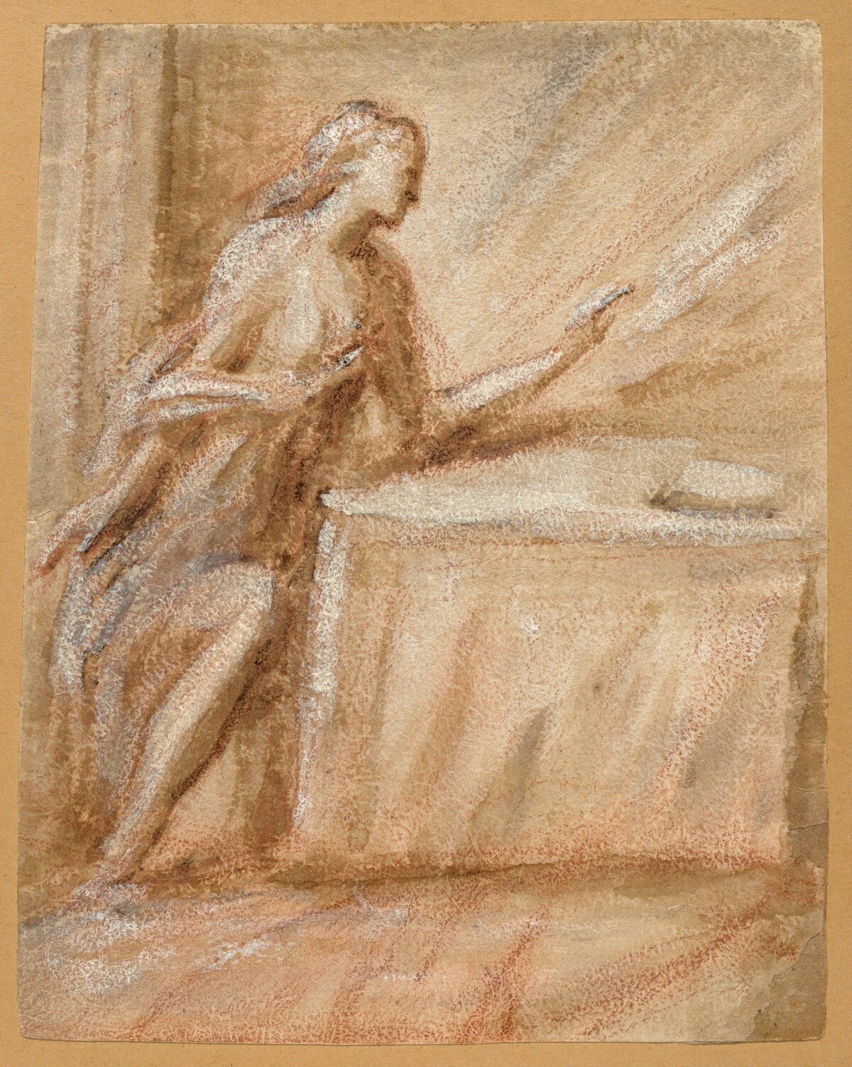 Study of the Virgin for an Annunciation by Andrea Meldolla, called Schiavone