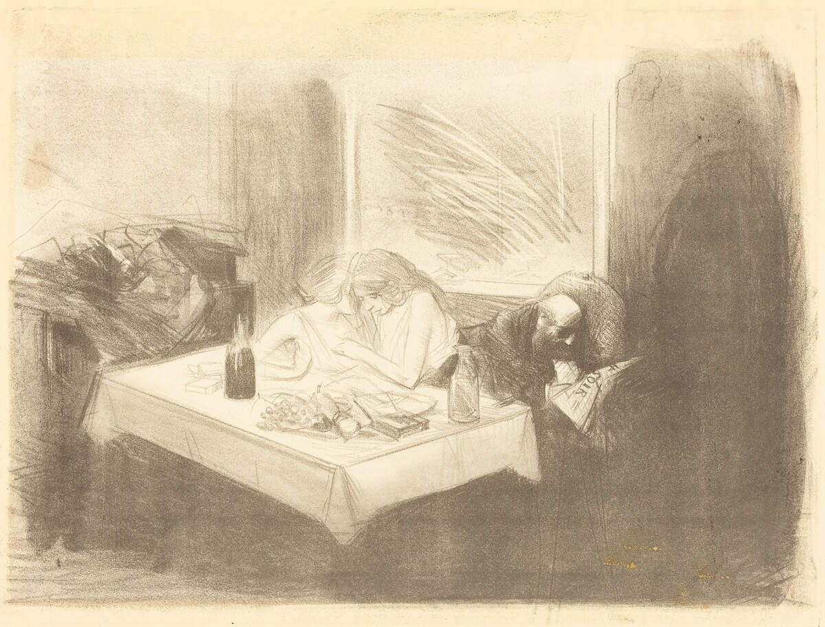 Le cabinet particulier (4e planche) (The Private Room) (fourth plate) by Jean-Louis Forain