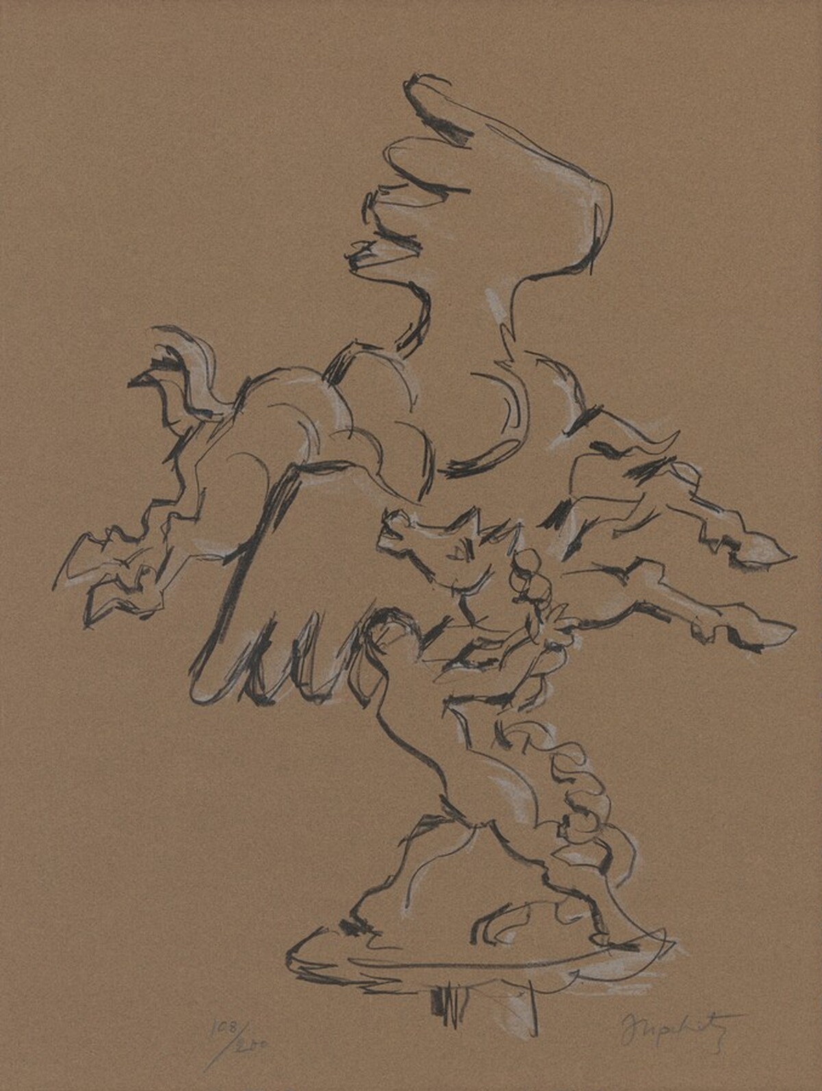 Bellerophon Taming Pegasus by Jacques Lipchitz