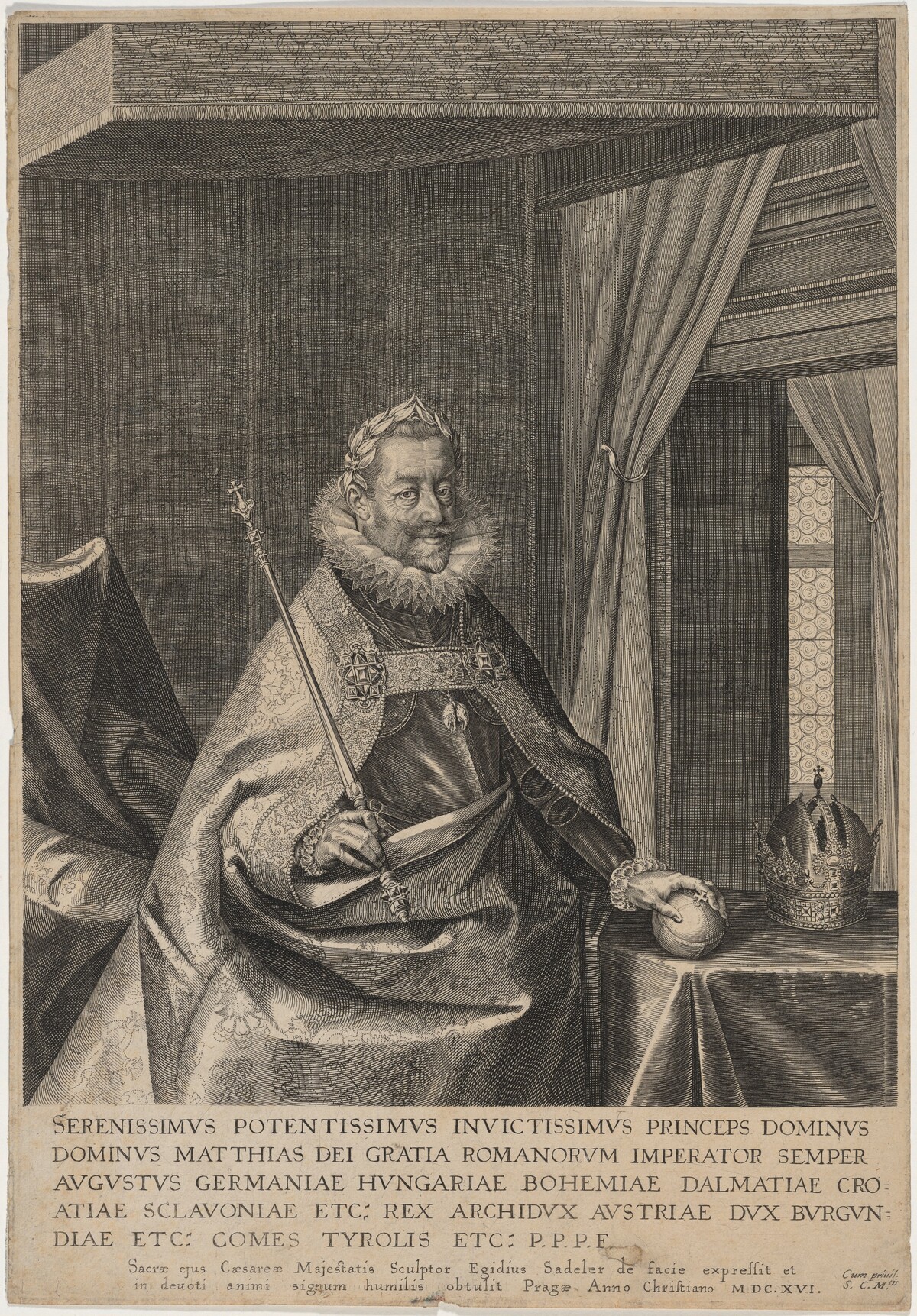 Matthias, Roman Emperor by Aegidius Sadeler II