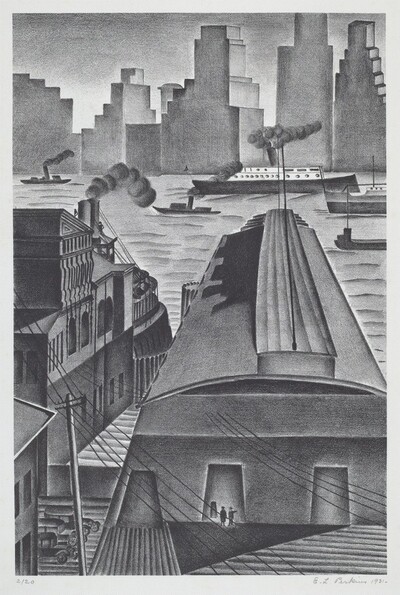 Untitled (New York Harbor Scene)