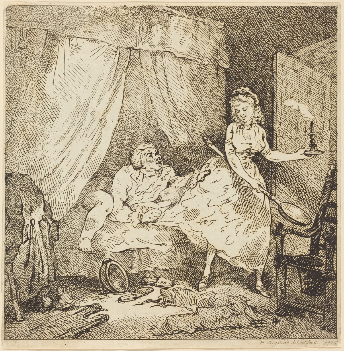 A Bed-warmer by Thomas Rowlandson