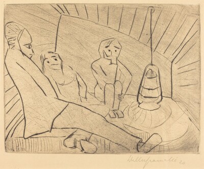 Three People in an Atelier