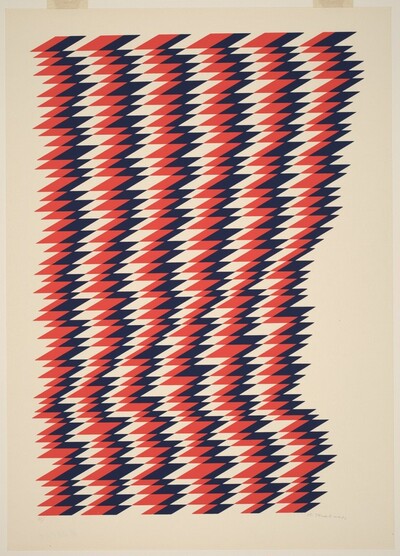 Red - Blue Landslide No. 16