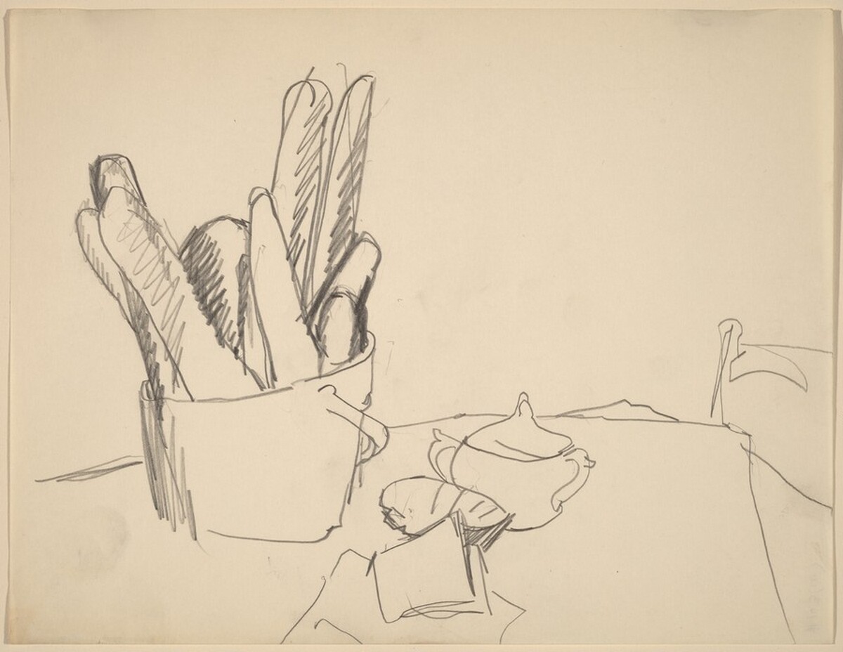 Still Life with Bread and Sugar Bowl by Mark Rothko
