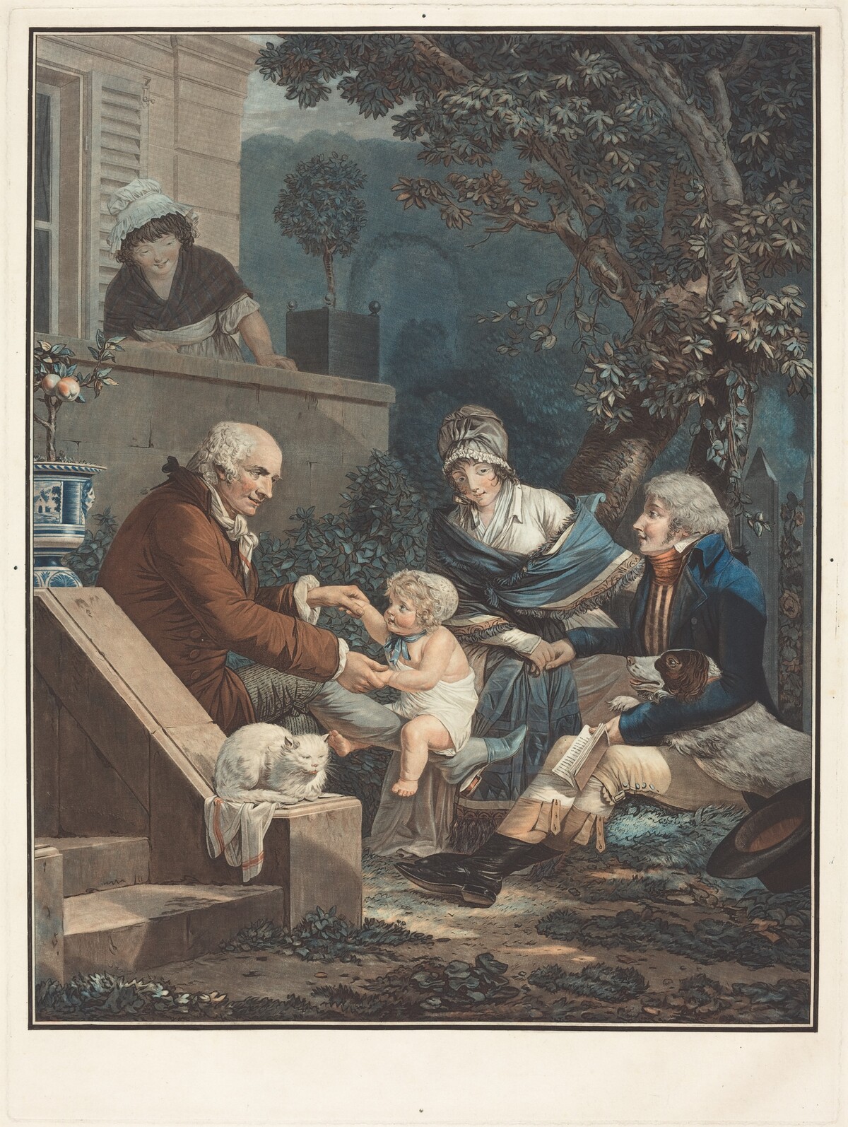 Les Plaisirs paternels (Paternal Pleasures) by Philibert-Louis Debucourt