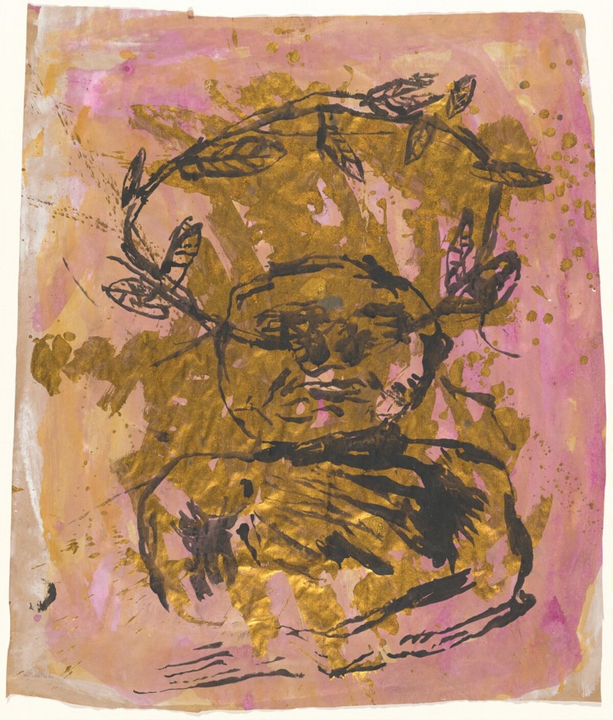 Self-Portrait with Nose Trophy by Hans Peter Adamski
