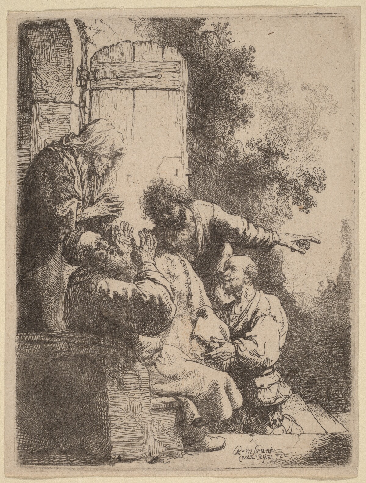 Joseph's Coat Brought to Jacob by Rembrandt van Rijn