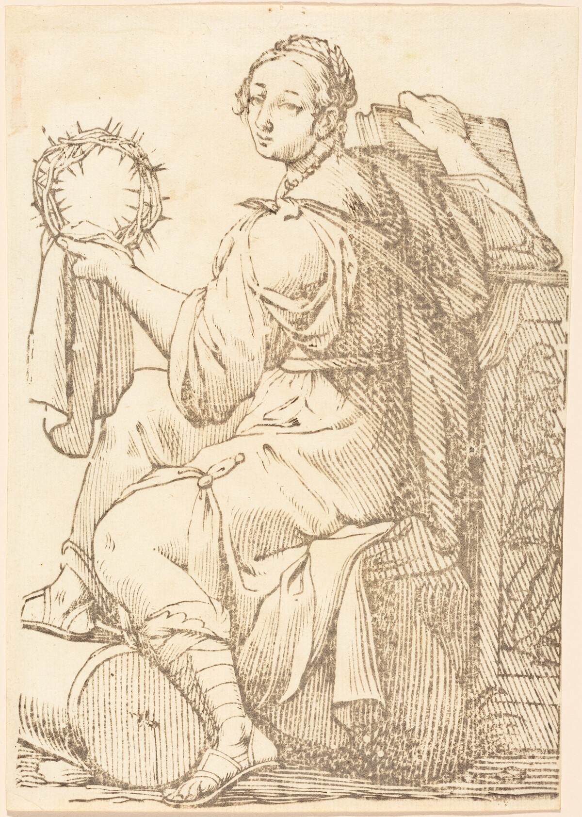 Sibylla Delphica by Paul Maupin, after Jacques Stella