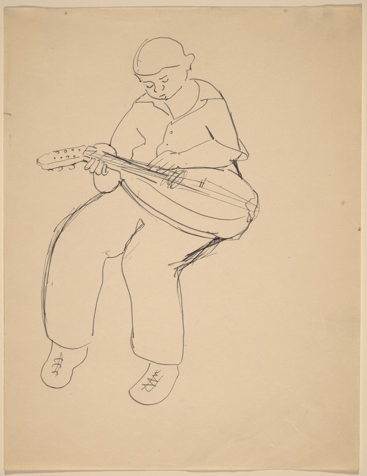 Young Boy Seated, Playing Lute by Mark Rothko