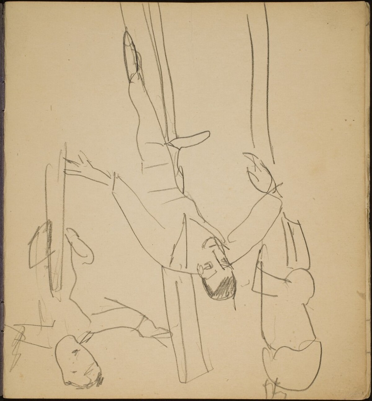 Balancierende Artiste (Tightrope Walker) [p. 1] by Max Beckmann