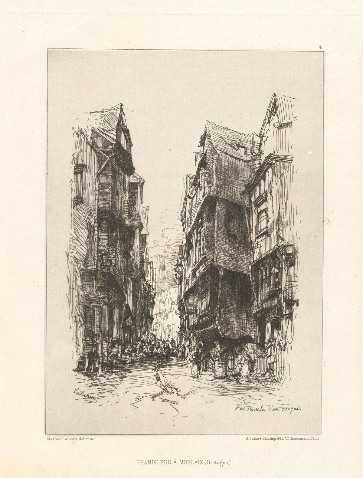 Grande Rue à Morlaix (Bretagne) (Grand Rue, Morlaix, Brittany) by Maxime Lalanne