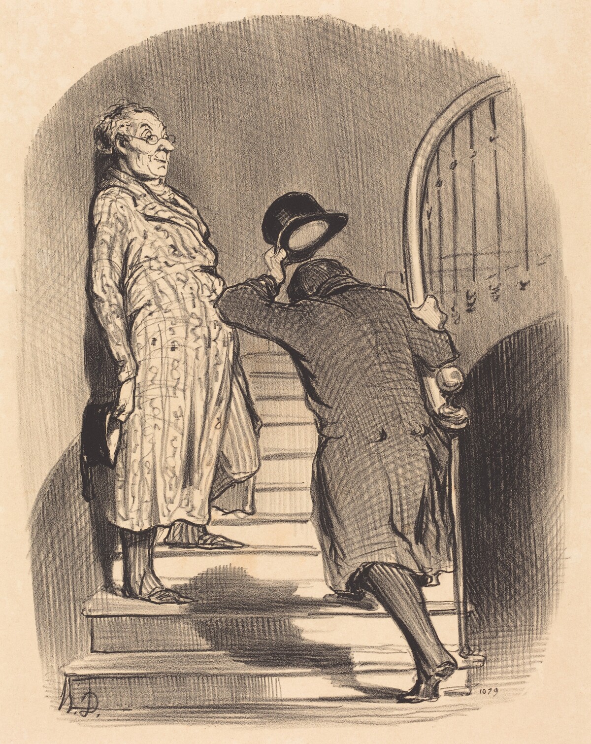Un Locataire qui paie exactement son terme by Honoré Daumier
