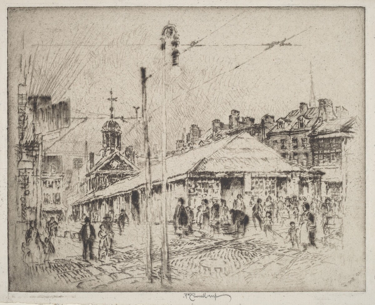 Second Street Market, Philadelphia by Joseph Pennell