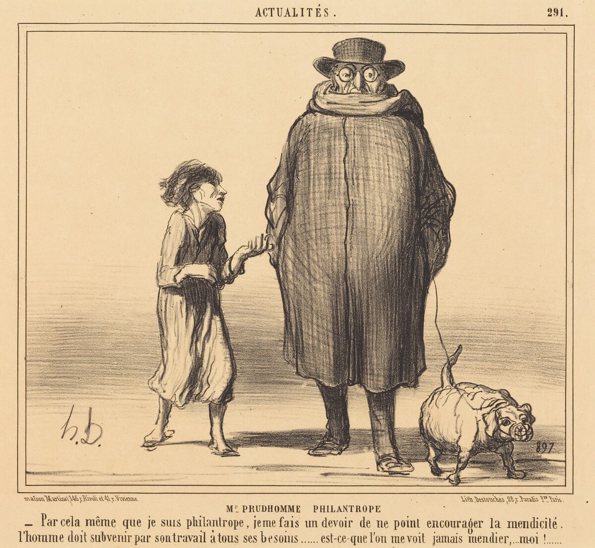 M. Prudhomme Philantrope by Honoré Daumier