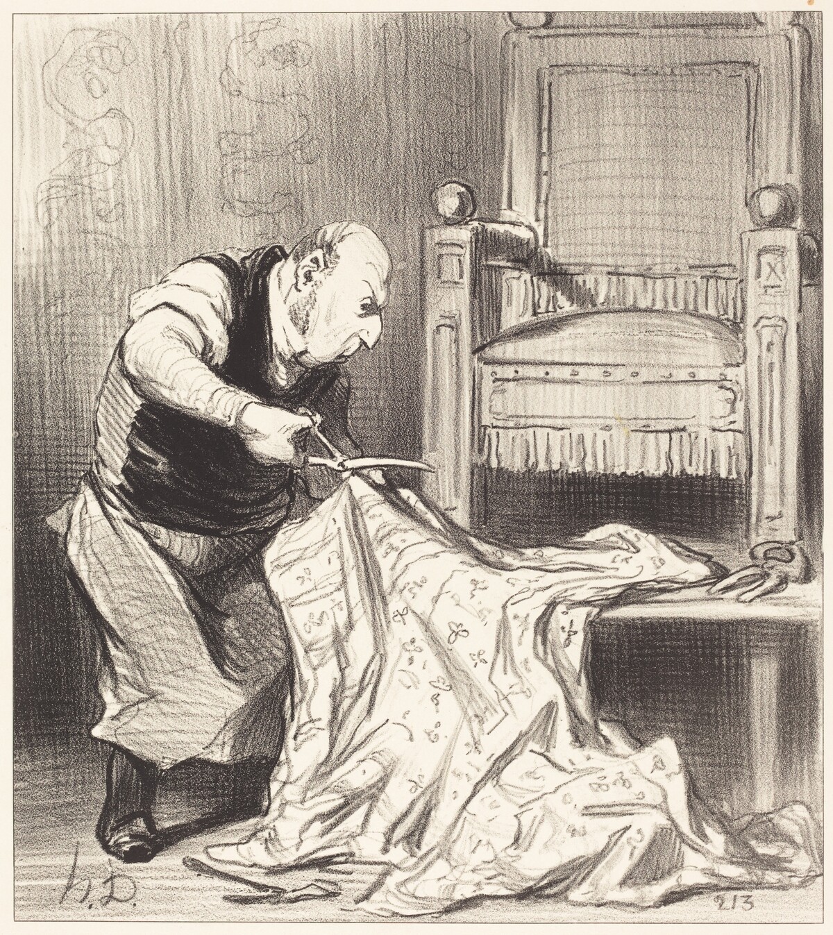 Le Nouveau tapissier de la couronne... by Honoré Daumier