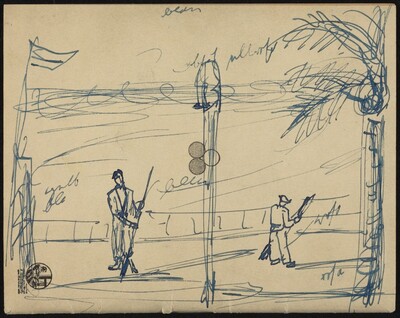 Two Men on a Boardwalk