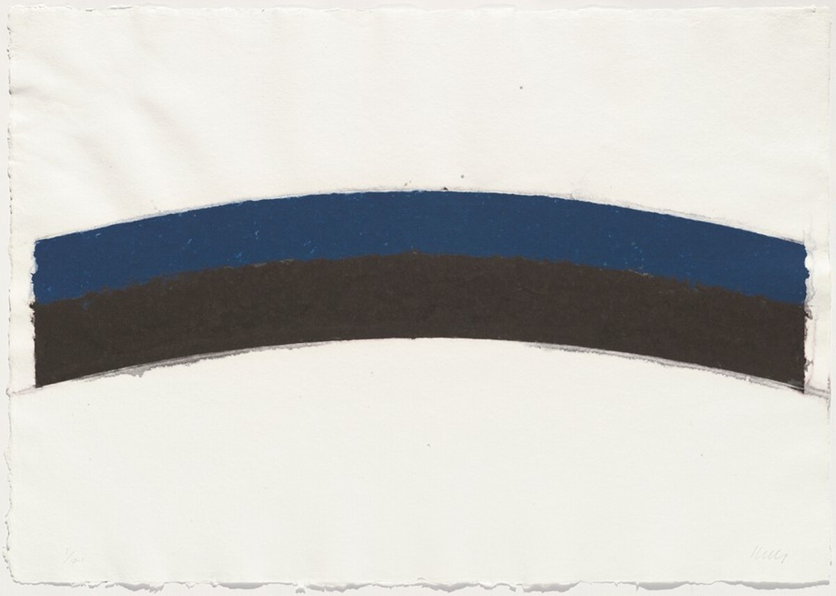 Colored Paper Image III (Blue Black Curves) by Ellsworth Kelly