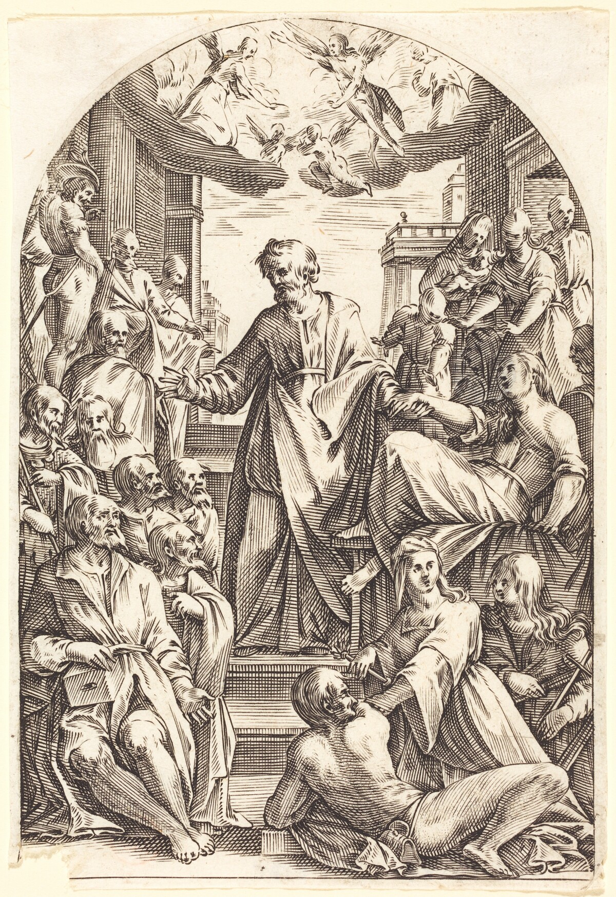 Peter Raising Tabitha by Jacques Callot