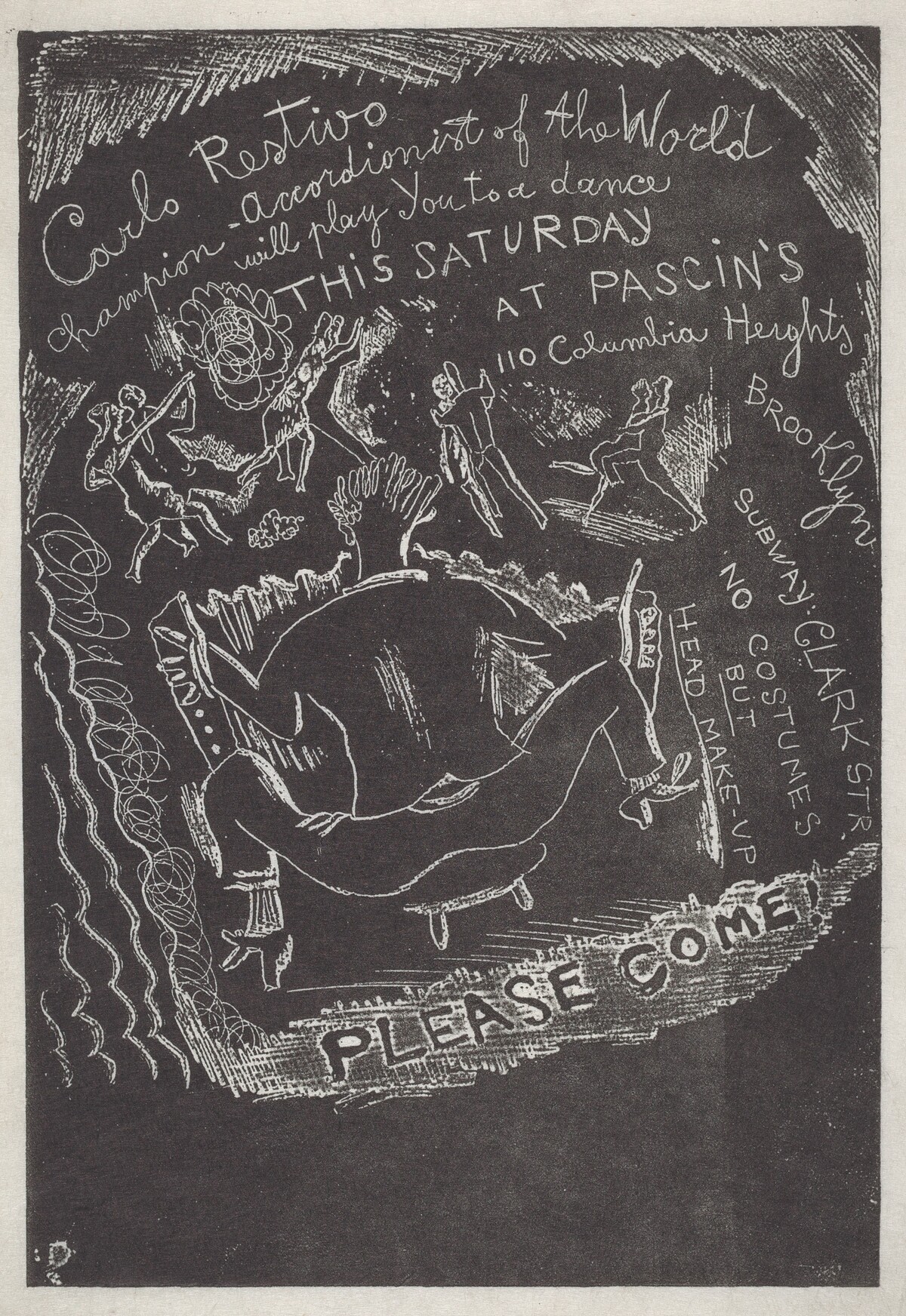 Untitled (Invitation to Party at Jules Pascin's) by Jules Pascin