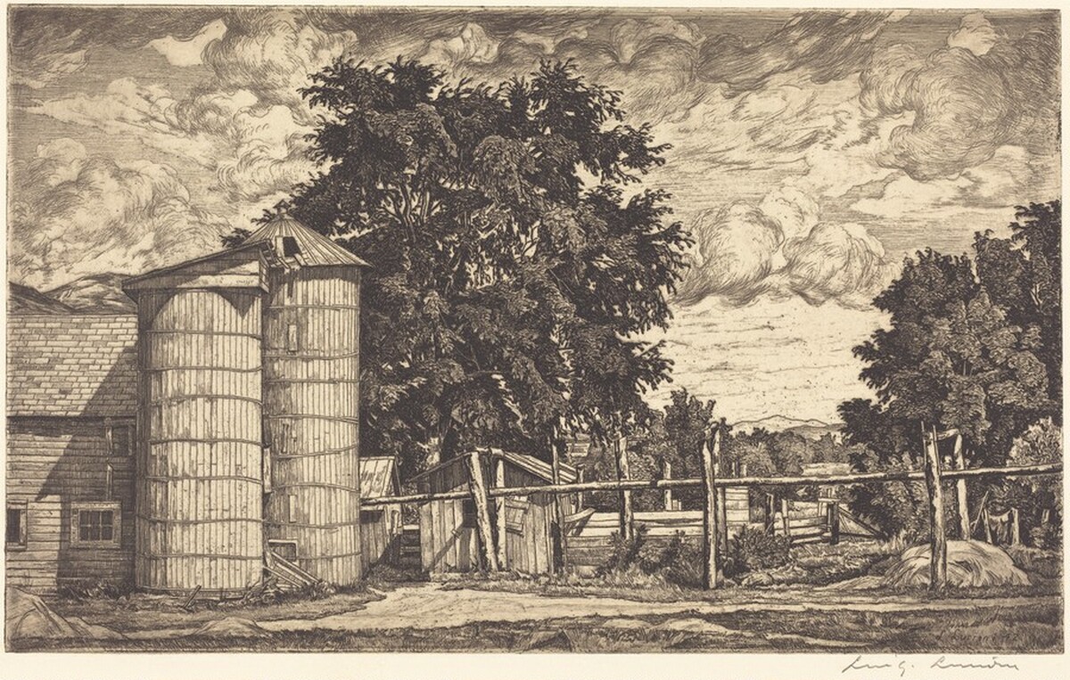 Two Silos by Luigi Lucioni