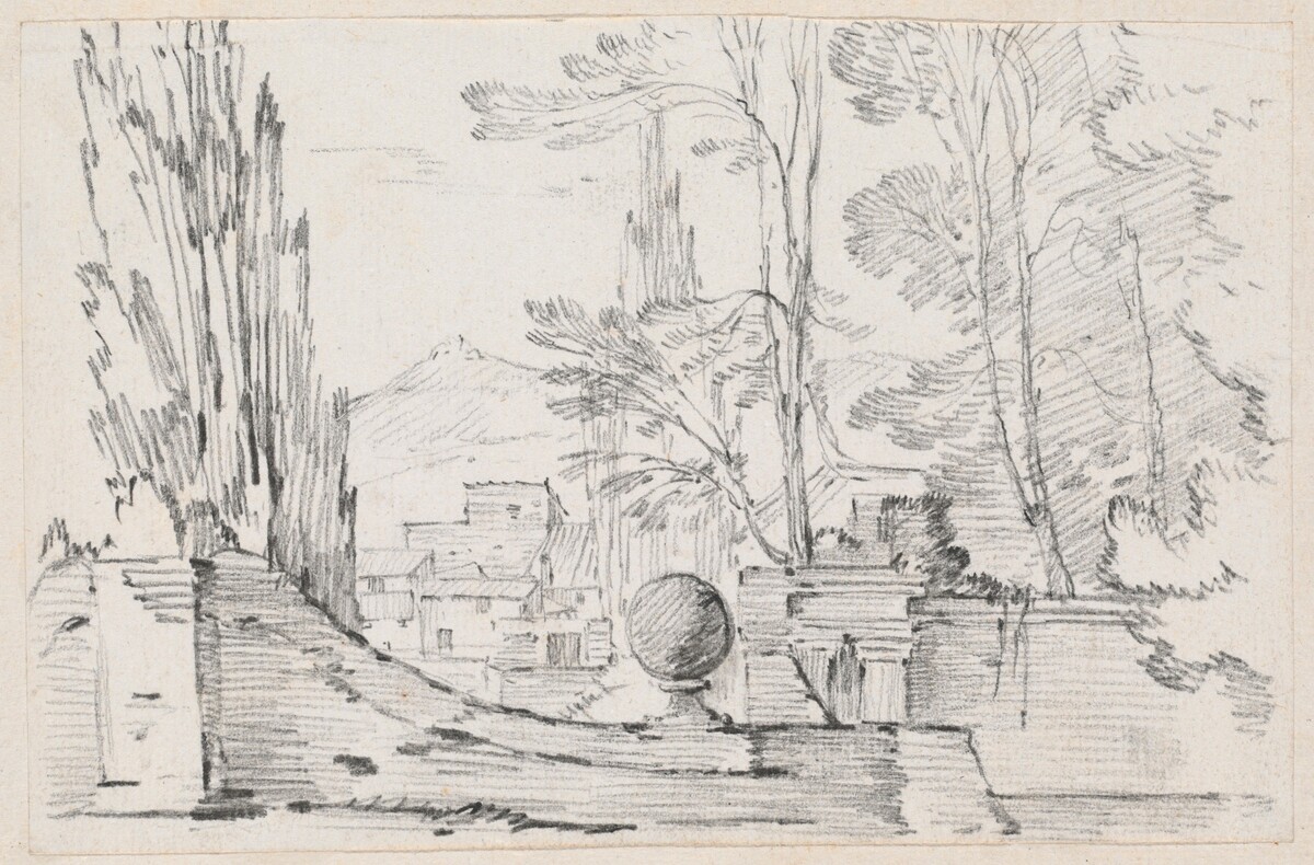 View across the Wall of an Italian Garden by Joseph-Marie Vien