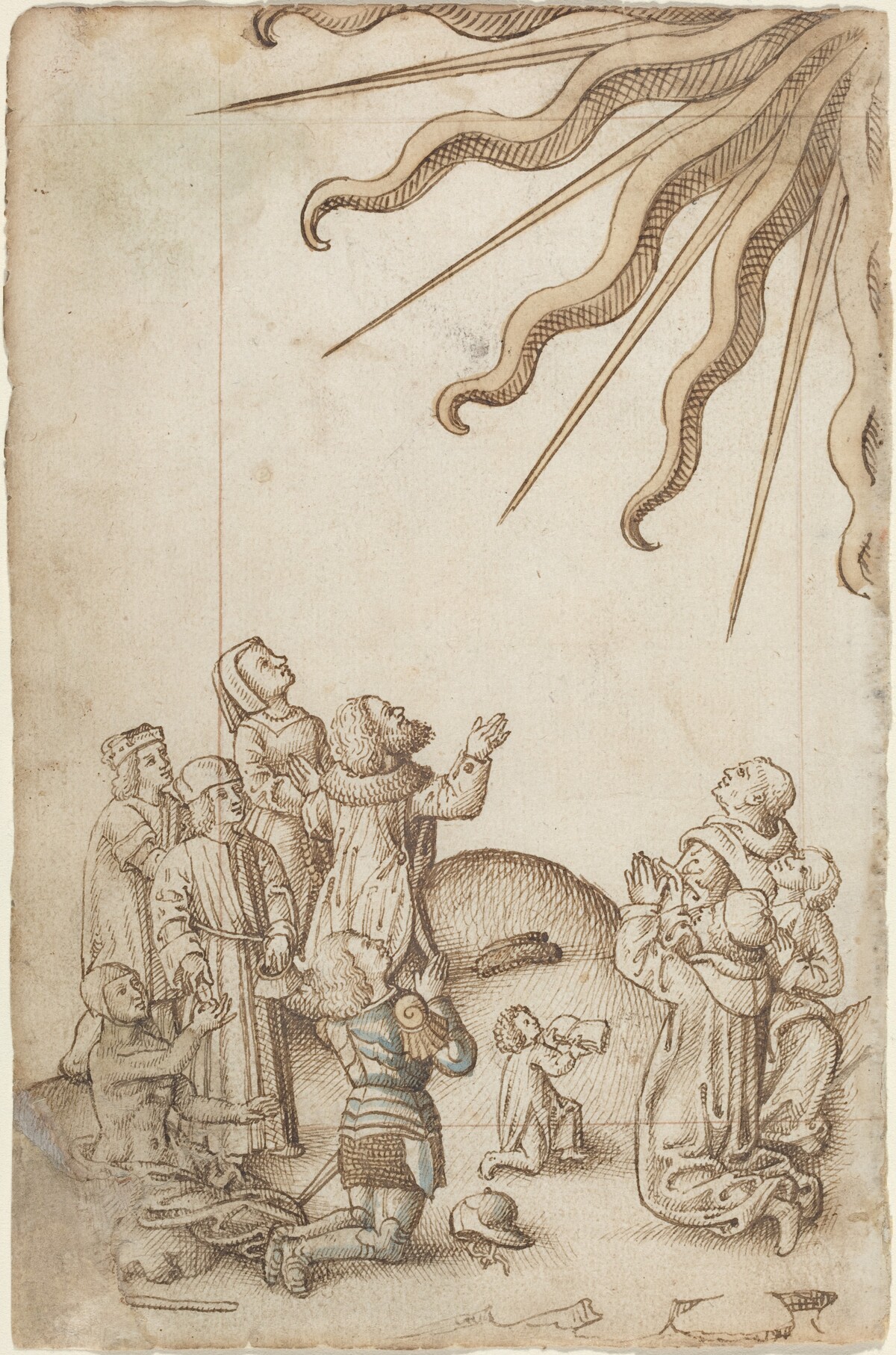 "Turn Your Body as You Worship" [fol. 37 verso] by French early 16th Century