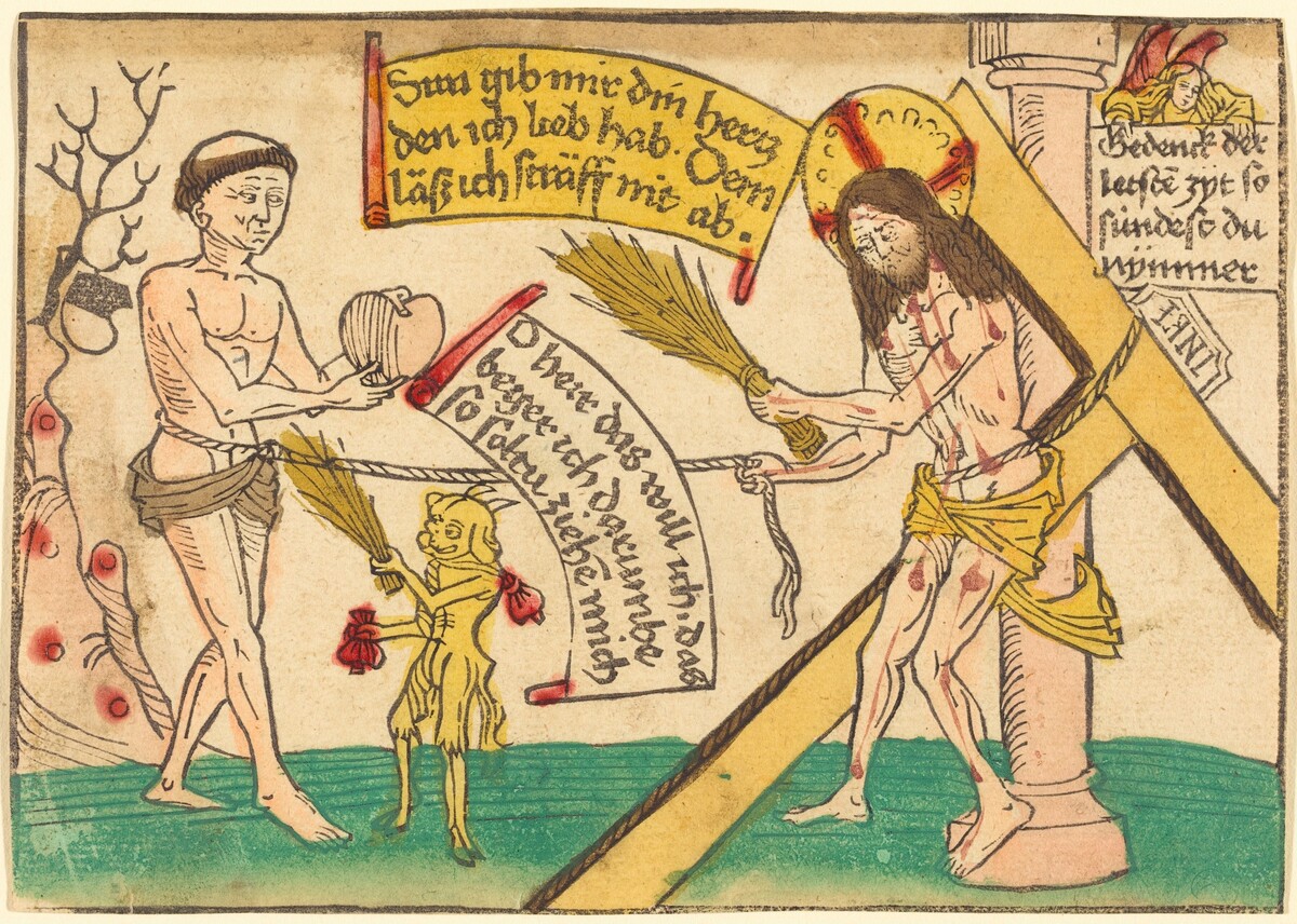 Jesus Attracting the Faithful to Heart by German 15th Century