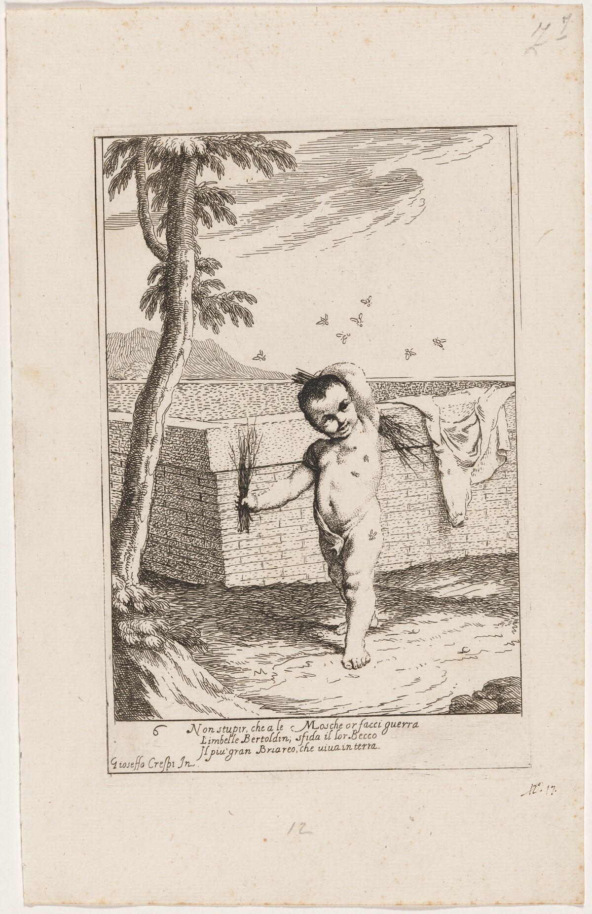 Bertoldino Whipping Himself to Kill Flies by Giuseppe Maria Crespi and Ludovico Mattioli