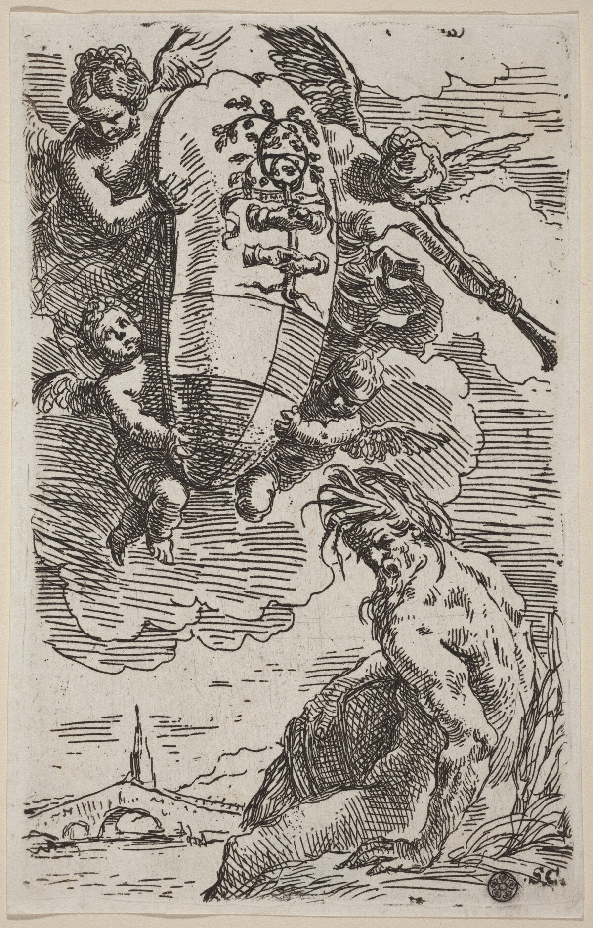 Frontispiece with Coat of Arms by Simone Cantarini