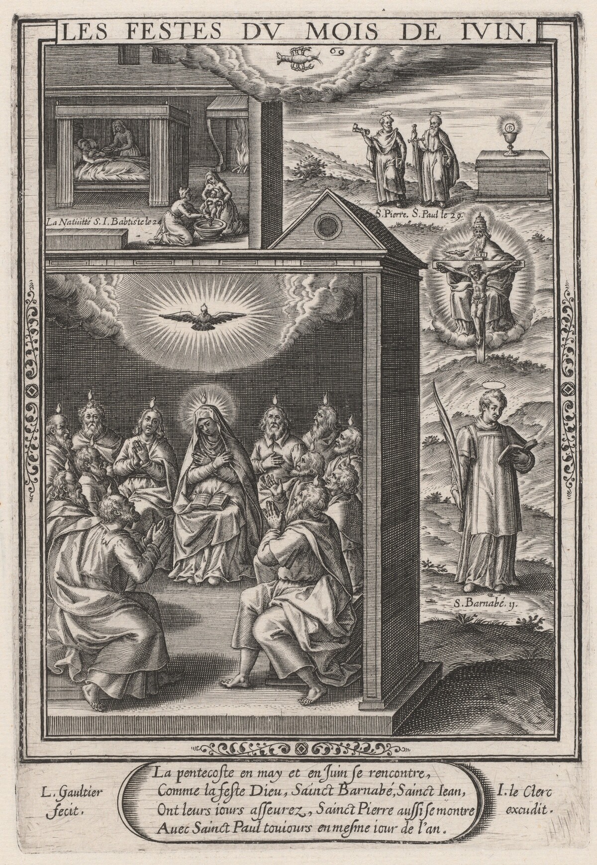 Les Festes du mois de Juin (June: The Pentecost) by Léonard Gaultier