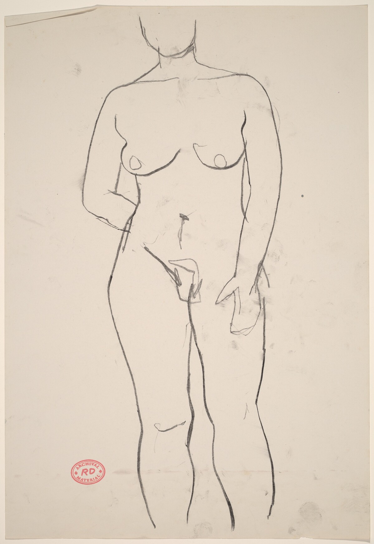 Untitled [standing female nude] by Richard Diebenkorn