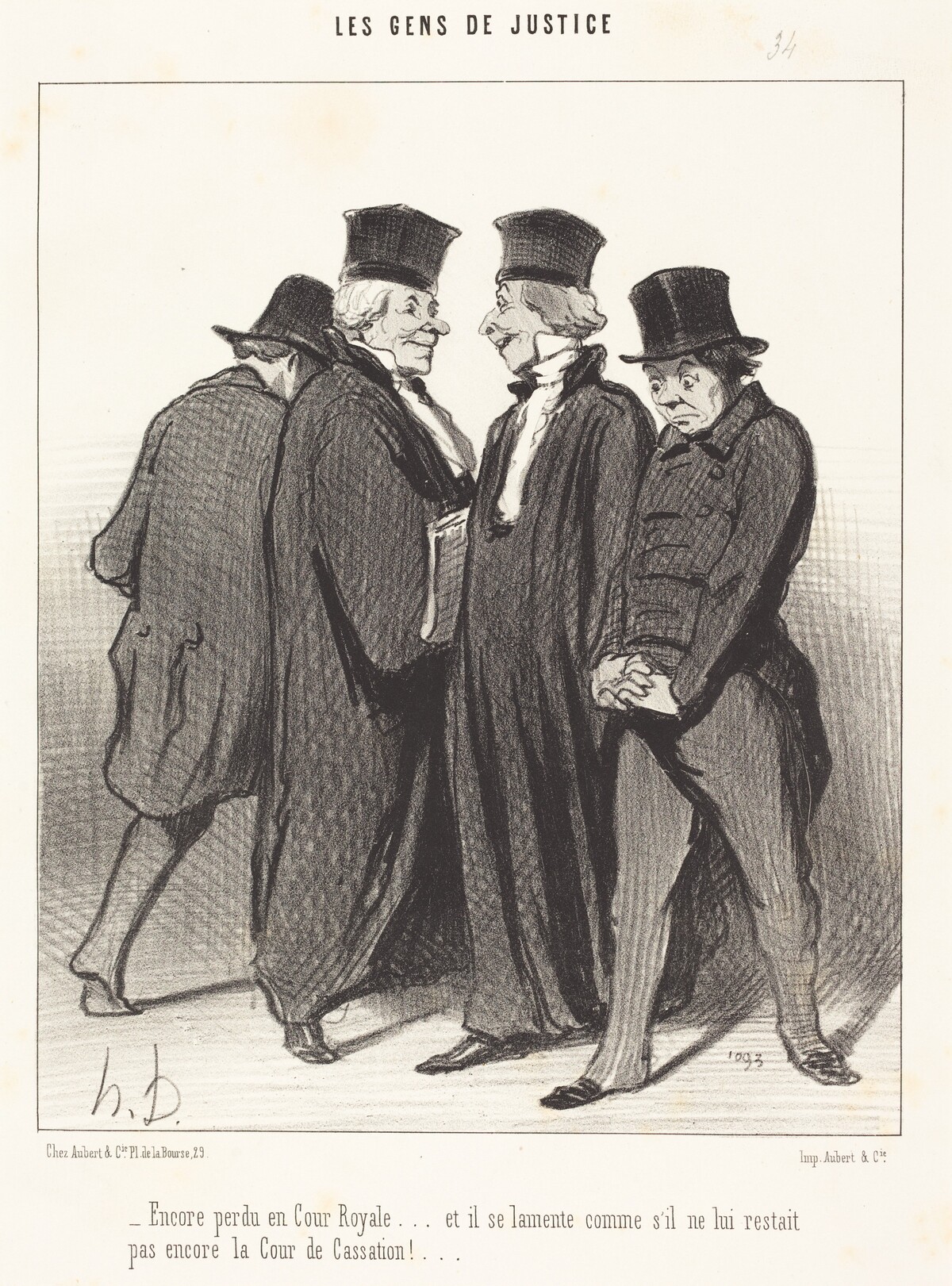 Encore perdu en Cour Royale... et il se lamente... by Honoré Daumier