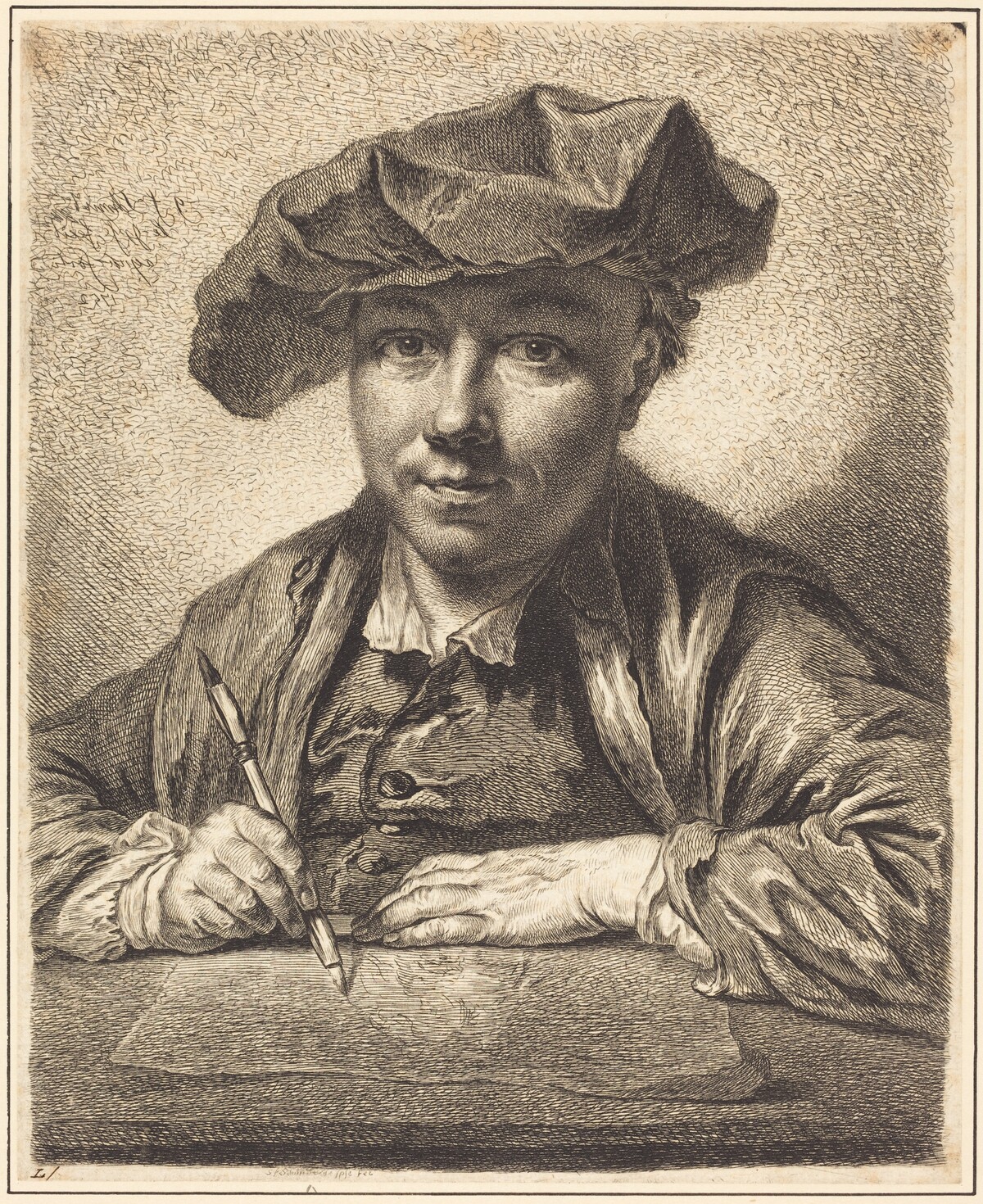 Self-Portrait, Drawing by Georg Friedrich Schmidt
