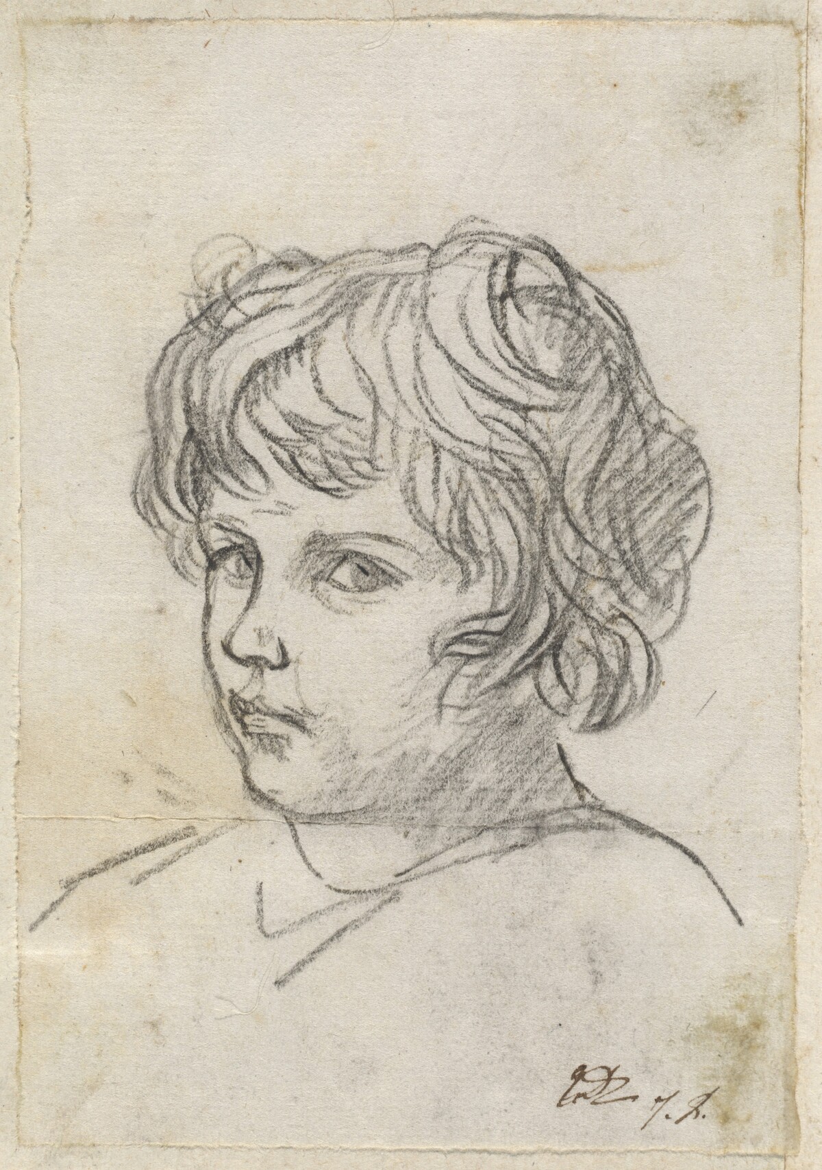 Head of a Boy by Jacques-Louis David