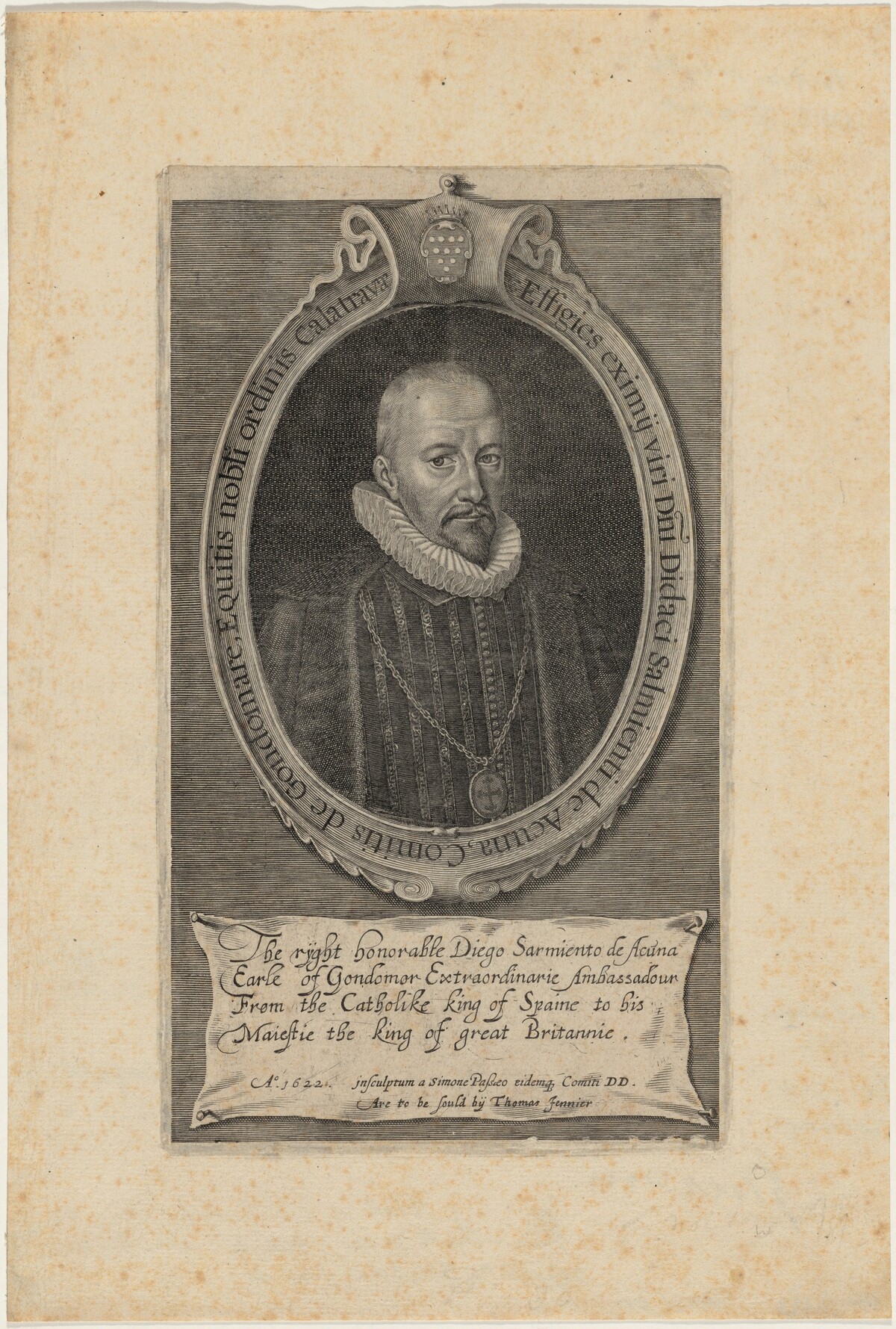 Diego Sarmiento de Acuna, Count of Gondomar by Simon de Passe