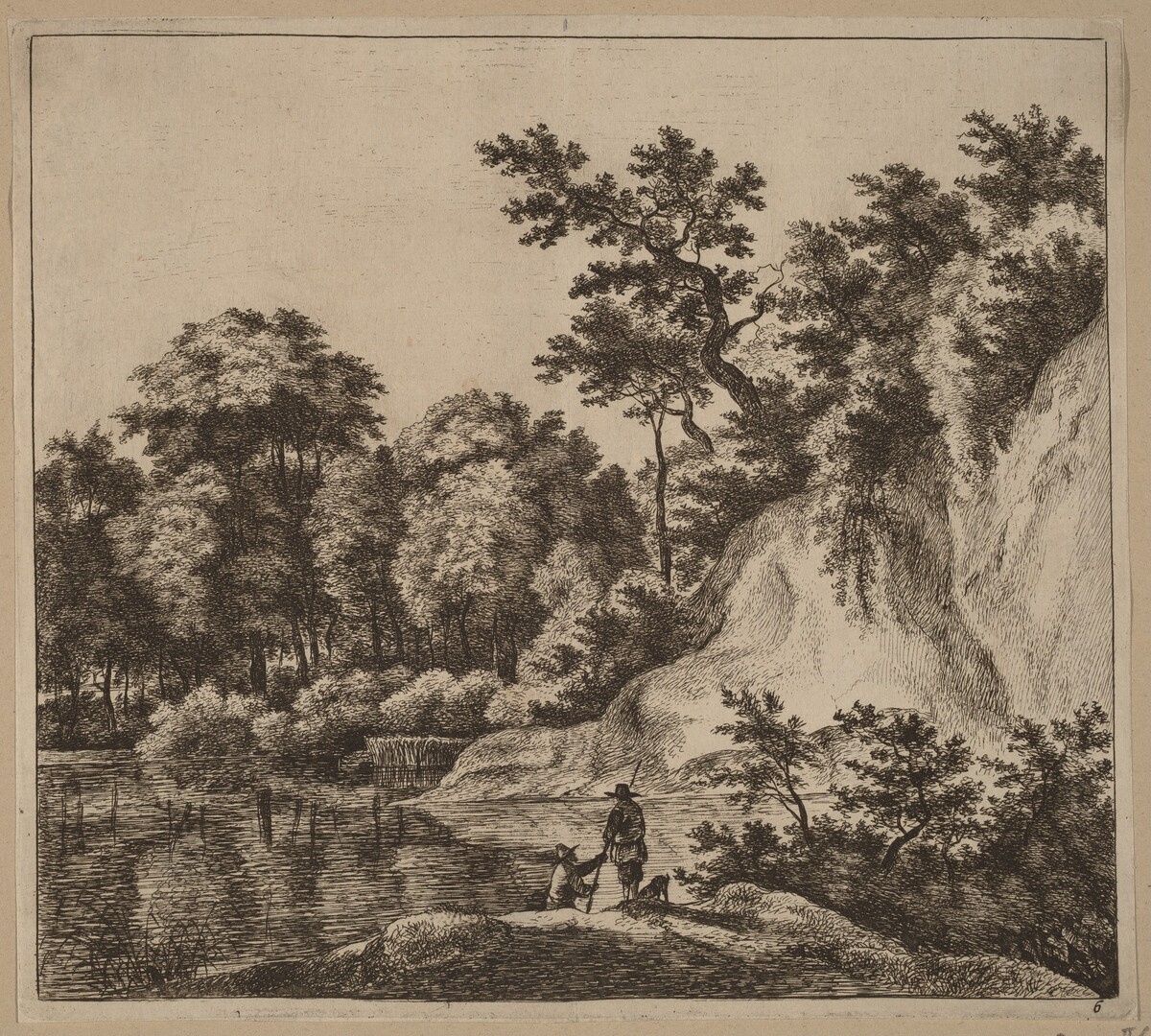 Landscape with River and Rock by Jan Hackaert