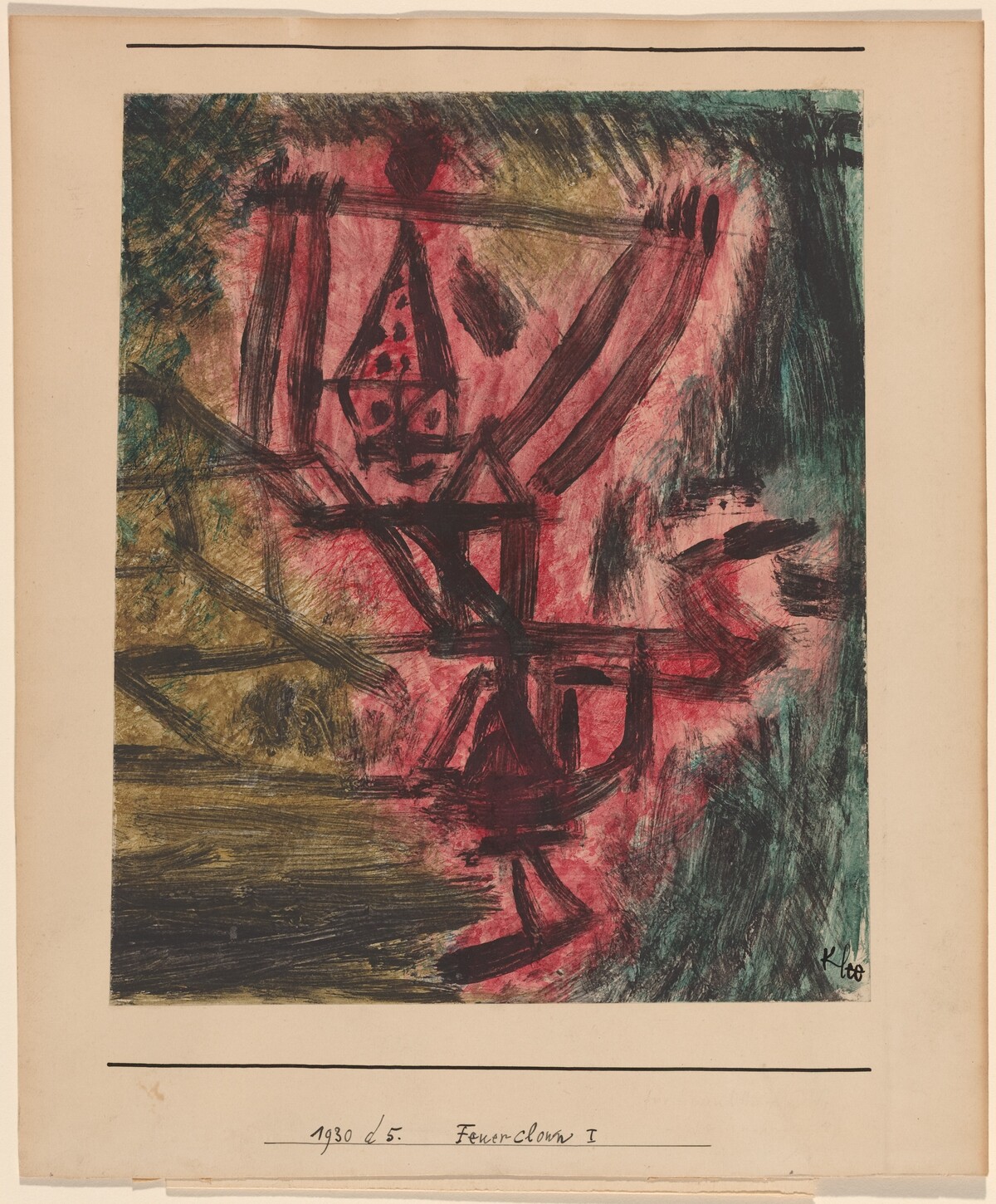 Feuer Clown I (Fire Clown) by Paul Klee