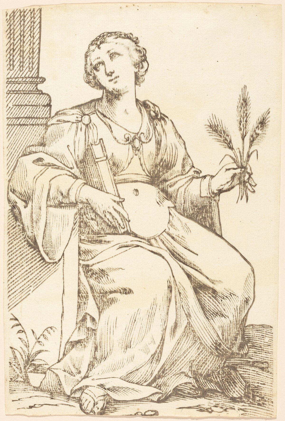 Sibylla Samia by Paul Maupin, after Jacques Stella