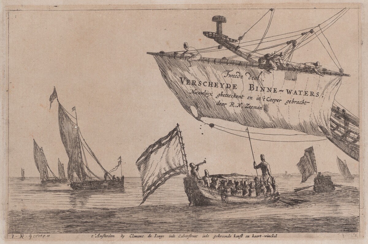 Title Page: Fishing Boats and Staten Sloop by Reinier Nooms, called Zeeman