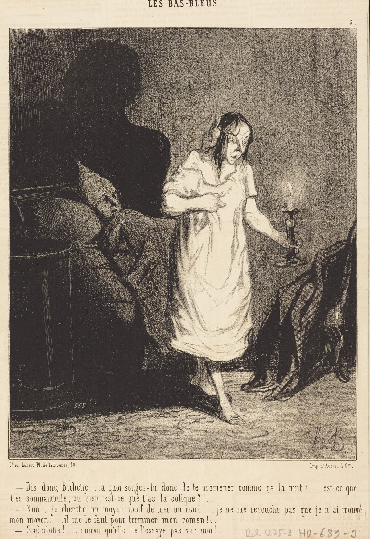 Dis donc, Bichette... a quoi songes-tu donc... by Honoré Daumier