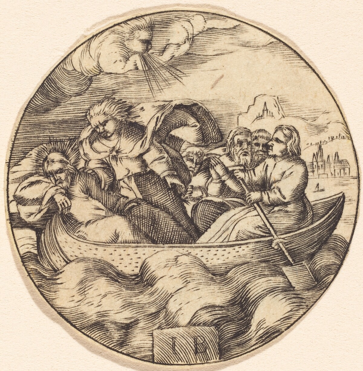 Christ Stilling the Storm by after Master IB