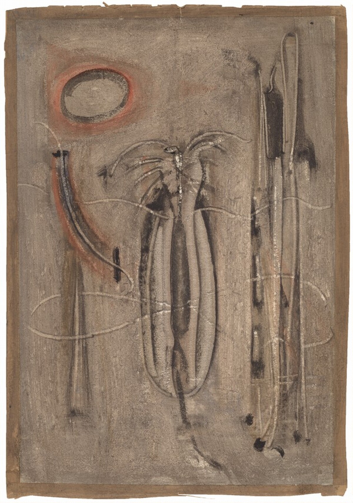Abstract Composition in Black, Brown, and Orange by Mark Rothko