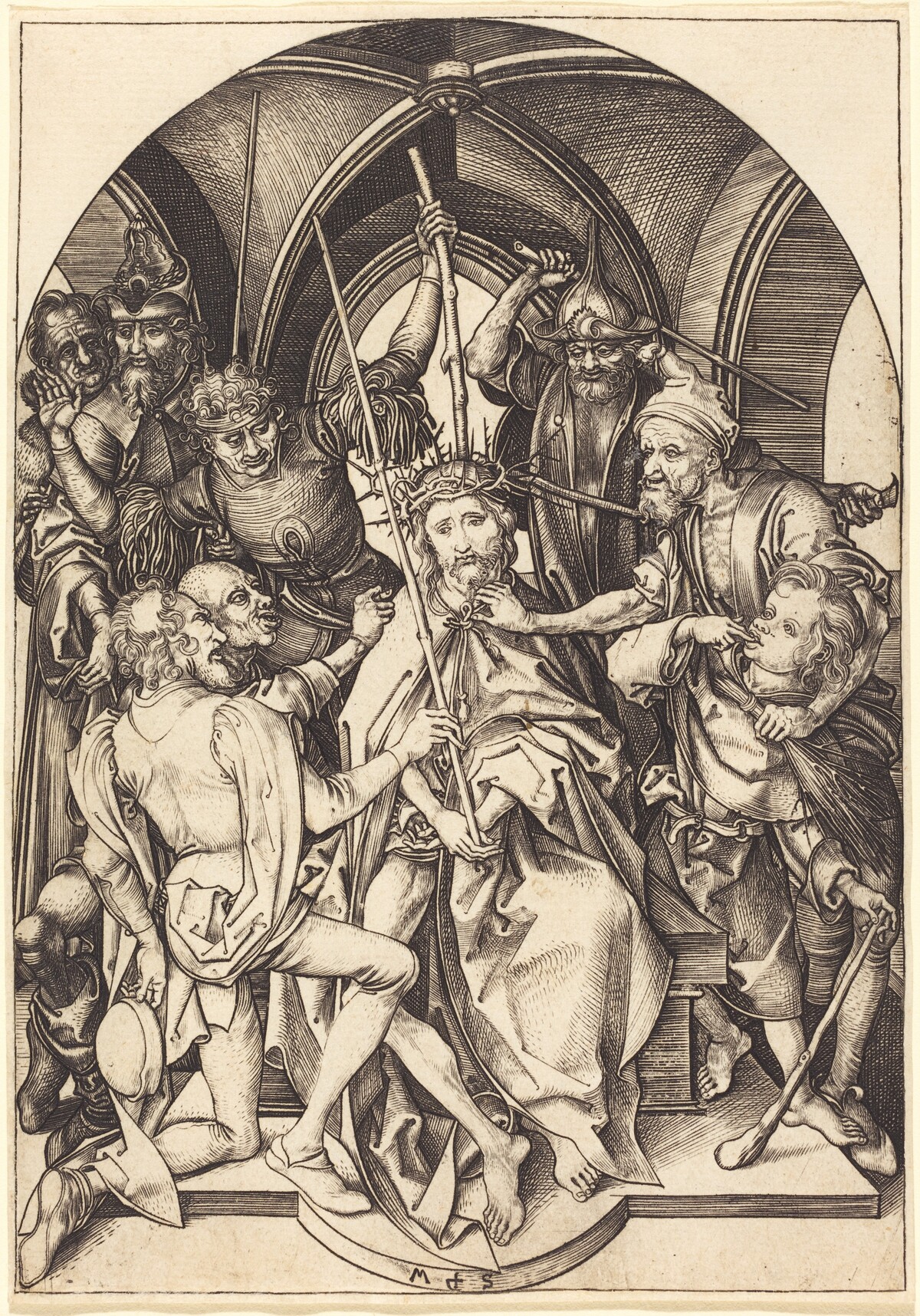 Christ Crowned with Thorns by Martin Schongauer